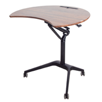 Fabricant de haute qualité bureau debout à hauteur réglable en gros bureau d'ordinateur portable mobile personnalisé avec roulettes