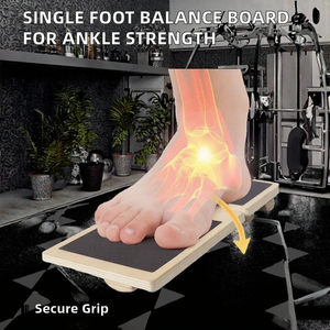 Planche d'<span class=keywords><strong>équilibre</strong></span> monopode en bois antidérapante pour exercices de renforcement des chevilles, soins post-entorse, <span class=keywords><strong>yoga</strong></span>, pilates, thérapie physique et amélioration de la <span class=keywords><strong>posture</strong></span> - Product Image 2
