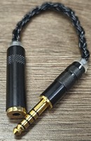 Câble d'extension audio équilibré mâle-femelle 4,4 mm, tressé, plaqué or, faible perte, anti-interférence, audiophile, pour DAC, amplificateur, lecteur