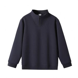 High Quality Stand up Collar Half Zipper Long Sleeved Tactical Hoodie Pullover Sports Training Custom Printing Men's Sweatshirts - Product Image 3
