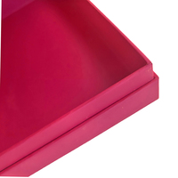 Boîtes de mariage en carton rigide de luxe avec logo personnalisé, couleur rouge, pour les invités, emballage élégant