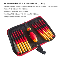 Kit de tournevis isolés 1000V (12 pièces) pour la réparation de batteries de véhicules électriques