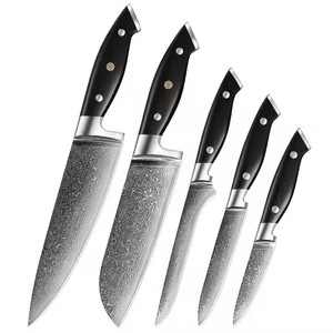 Professional Micarta Handle 67 Layers <strong>5Pcs</strong> Damascus Steel Kitchen <strong>Knife</strong> <strong>Set</strong> - Product Image 1