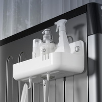 Crochet magnétique en plastique pour machine à laver, salle de bain, rangement mural, suspension sans perforation.