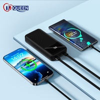 Batería Externa Portátil Ultra Delgada con Pantalla Digital Personalizada, 10000mAh/20000mAh, Puertos USB Tipo-C Duales, Salida 5V3A, Carga Rápida de Li-Polímero