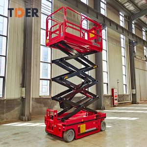 टैडर 220v कैंची लिफ्ट 8 मीटर लीड-एसिड बैटरी इलेक्ट्रिक कैंची लिफ्ट टेबल प्लेटफॉर्म - Product Image 1