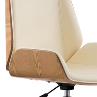 Chaise de bureau de direction en cuir véritable, design moderne, ergonomique, avec structure en aluminium, inclinable et pivotante