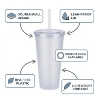Gobelet givré réutilisable écologique personnalisé, double paroi, sans BPA, léger, OEM ODM, vente en gros, 16oz, directement de l'usine