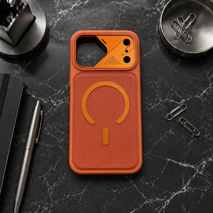 Étui de téléphone magnétique de luxe à texture <span class=keywords><strong>fibre</strong></span> pour iPhone 18 17 16 15 14 Series – Coque arrière hybride antichoc et protectrice - Product Image 4