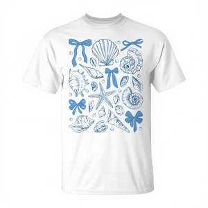 Camiseta con lazo Coquette de Seashell Starfish Summer Vacation Hawaii Beach - Product Image 2