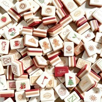 Jeu de tuiles de Mahjong américain Jade Mary Benson 4 couches 160 pièces, couleurs bleu flottant, nacre rouge, Winslow Holiday, Masters 1920