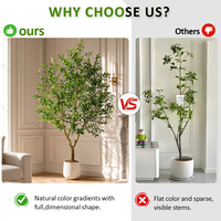 Arbre artificiel d'olivier de 2,4 m en gros pour la décoration de fermes modernes et les porches d'entrepôts – Plantes d'intérieur réalistes en vrac