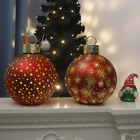 Articles de Noël les plus vendus Grosse boule de Noël en verre avec lumière LED Boule de Noël scintillante