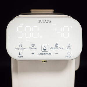Distributeur d'<span class=keywords><strong>eau</strong></span> avec température réglable de 35 à 100 degrés, personnalisable de 30 à 500 ml, veilleuse, verrouillage enfant, maintien au chaud, 1,8 L, mémoire - Product Image 2