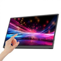 Moniteur portable 14 pouces 16:10 tactile ultra-fin 1200P IPS avec haut-parleur intégré USB-C pour écran secondaire externe, ordinateur portable, PC, téléphone portable