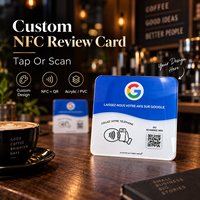 Plaque NFC personnalisée en acrylique étanche avec code QR et support adhésif pour affichage de commentaires – Idéale pour cafés, salons de beauté et cartes de membre