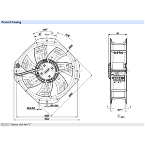 Ventiladores Axiales ebmpapst W2E250-HQ52-11 de 250 mm, 190W, 230V CA, Ventiladores Eléctricos, Ventiladores para Aire Acondicionado, Ventiladores de Refrigeración Axiales, Ventiladores para Enfriadores - Product Image 2
