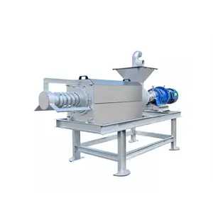 Screw press cow dung dewatering machine