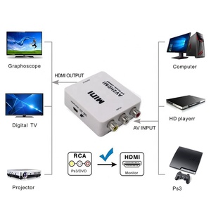 Adaptador de convertidor de <span class=keywords><strong>AUdio</strong></span> y vídeo, 1080P, RCA, AV a HD, <span class=keywords><strong>Full</strong></span> HD, CVBS a HD, MI AV2HD - Product Image 3