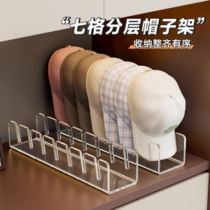 Cap Storage Rack For Baseball <b>Hats</b> Desktop Wardrobe Organization Transparent Standing Type Small Medium Size - Product Image 5