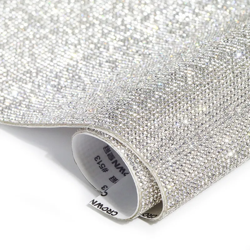 Herbst Hot Sale Strass Blatt Kleber Aufkleber 24*40cm Bling Kristall Strass Aufkleber für Damenschuhe Oberes Zubehör