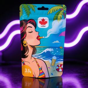 Sachets Mylar Scellés PE Imperméables Personnalisés pour Popcorn et Bonbons Gommeux, avec Logo de Marque, Capacités 3.5g, 7g, 14g, 28g - Product Image 1