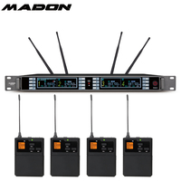 Madon Audio Equipment MIC KM-240 Series One Drive Four Module Microphone numérique sans fil avec OK-5700T BODY-PACK MICROPHONE