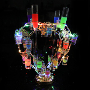 Soporte para Vasos de Cóctel 1314 con Luces LED, para Fiestas de Cumpleaños, Bares, KTV, Discotecas, Decoraciones, Soporte Reutilizable de Alambre de Hierro - Product Image 3