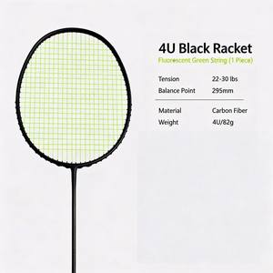 Raquette de badminton en carbone tissé intégral, directement de l'usine, pour un usage professionnel et le rangement. - Product Image 4