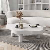 Nouveau fabricant de table basse noire et blanche en bois massif en forme de nuage de style japonais meubles de salon