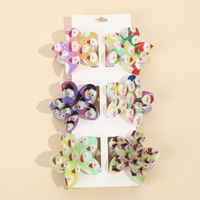 Lot de 6 pinces à cheveux festives en forme de requin, motif Plumeria et traîneau du Père Noël, ornements de Noël pour femmes