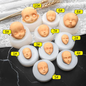 Moules en silicone pour visage humain pour la fabrication de gâteaux, de fondants, de <span class=keywords><strong>biscuits</strong></span>, de sucre, de pudding, de chocolat, de bonbons durs, de bougies, de chocolat, d'argile polymère - Product Image 3