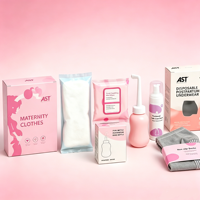 Kit de soins post-partum personnalisé avec logo, sous-vêtements jetables de maternité, bouteille de lavement péri-partum, compresses de glace, fournitures d'accouchement hospitalier pour jeunes mamans