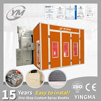 Cabine de peinture automobile 24 kW à chauffage infrarouge électrique, 3 portes en aluminium, installation facile, certifiée CE, filtre haute efficacité, pour bricoleurs et usage domestique