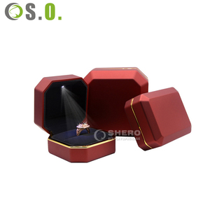 Cajas de plástico LED azules personalizadas al por mayor para collares, pulseras, anillos, pendientes y joyas. - Product Image 1