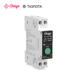 Interrupteur relais intelligent <span class=keywords><strong>Tasmota</strong></span> WiFi, disjoncteur 1-63A, mesure de puissance DIY, protection contre les surtensions et les surintensités pour l'automatisation domestique Chayo - Product Image 1