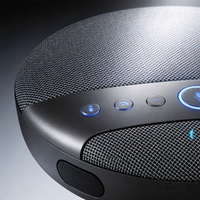 Haut-parleur de conférence sans fil professionnel 48K 360° °   Microphone omnidirectionnel avec double interface pour les réunions Zoom/Teams