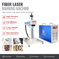 Máquina de Marcado Láser de Fibra Portátil de Escritorio JPT MOPA 20W 30W 60W para Grabado de Placas de Identificación, Cuchillos, Tazas y Vasos de Acero Inoxidable