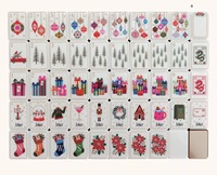Élégant ensemble de Mahjong américain en acrylique, tuiles durables résistantes aux rayures, logo personnalisé, prêt à être expédié, jeu de société de loisirs à domicile, cadeau