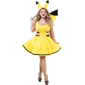 New pikachu costumes cosplay costume for adult dress women