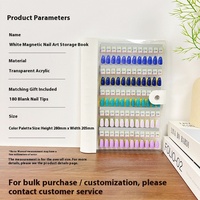 Visualiseur professionnel de vernis à ongles acrylique double face coloré, nouveau design, boîte d'échantillons magnétique, 120/180/240 échantillons