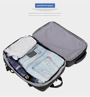 Mochila Impermeable Oxford Expandible de 10 cm, 3 en 1, con Carga USB, Almacenamiento Multinivel, Transpirable, para Viajes, Portátil de 15.6 Pulgadas