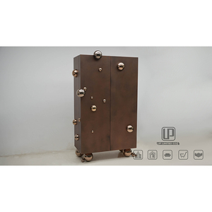 Italian Rectangle Corner Solid Wood Stand <b>Design</b> Living Room Furniture Wall <b>Unit</b> Brown Cabinet With Mirror Living Room Furniture - Product Image 4