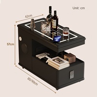 Armoire latérale intelligente pour la maison Petite table basse minimaliste moderne Tables de salon mobiles de petite taille et de coin de canapé