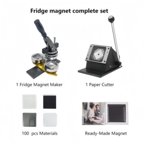 Tốt Nhất Bán 2Inch Vuông Tủ Lạnh Nam Châm Nhà Sản Xuất Máy 50*50Mm Nút Vuông Máy Làm Hướng Dẫn Sử Dụng Nam Châm Máy Làm - Product Image 3