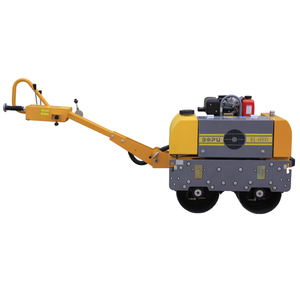 680 kg Handgeführte Doppeltrommel-Mini-Straßenwalze Vibrationswalze mit Kama-Dieselmotor oder Honda-Benzinmotor - Product Image 1