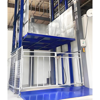 Ascenseur hydraulique fiable pour entrepôt, élévateur de fret vertical électrique, capacité de charge de 2 tonnes, élévation de 16 mètres, moteur de 1,1 kW