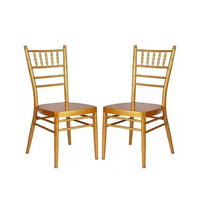 Chaises de mariage en gros : Chaises Chiavari blanches longues à dossier croisé en métal pour mariages, fournisseur chinois