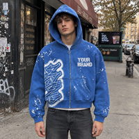 Sweat à capuche oversize réversible pour homme, style sweat-shirt de snowboard d'hiver, avec fermeture pour le soleil, personnalisable DTG