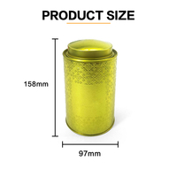 Boîte de conservation ronde en métal personnalisée Jinyuanbao pour grains de café, anti-humidité, qualité alimentaire, pour comptoir de café et commerce de détail